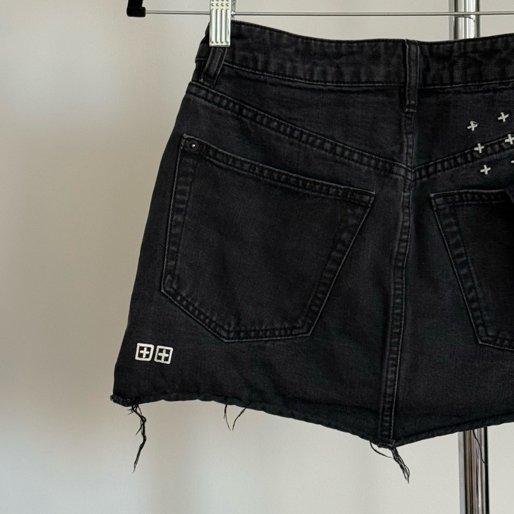 Ksubi Women's Black Mini Denim Skirt, size 24 - Picture 8 of 15